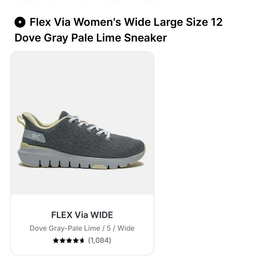 KURU Women's Sneakers in Gray and Lime